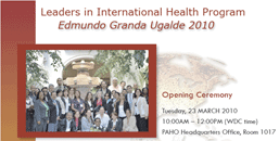 Opening Session of the Leaders in International Health Program
